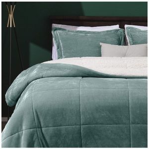 Micromink Sherpa Comforter Set 3 Reversible